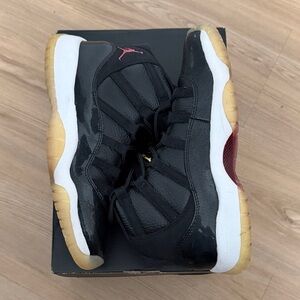 Jordan Black Patent Leather Sneakers with White Midsole and Gum Outsole